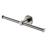 Kaya Double Fienza Toilet Roll Holder - Brushed Nickel